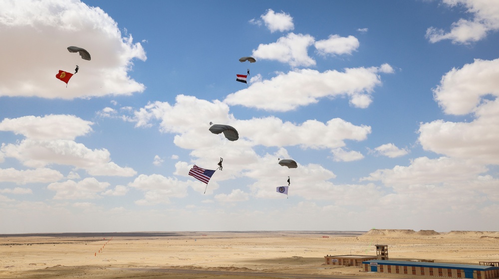 Distinguished visitors attend combined arms live fire exercise during BRIGHT STAR 25