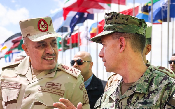 Distinguished visitors attend combined arms live fire exercise during BRIGHT STAR 25