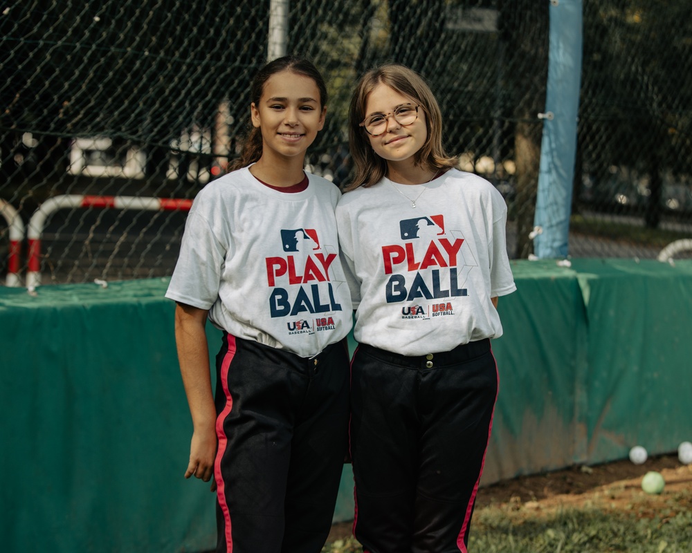 Italians and Vicenza Military Community play baseball at Friendship Festival