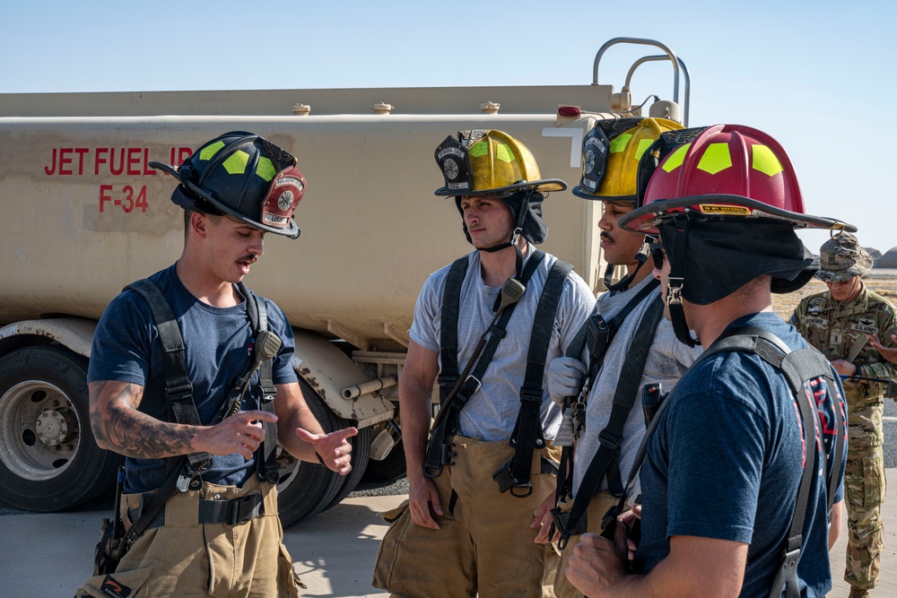 Fuel spill exercise strengthens joint response at 386th AEW