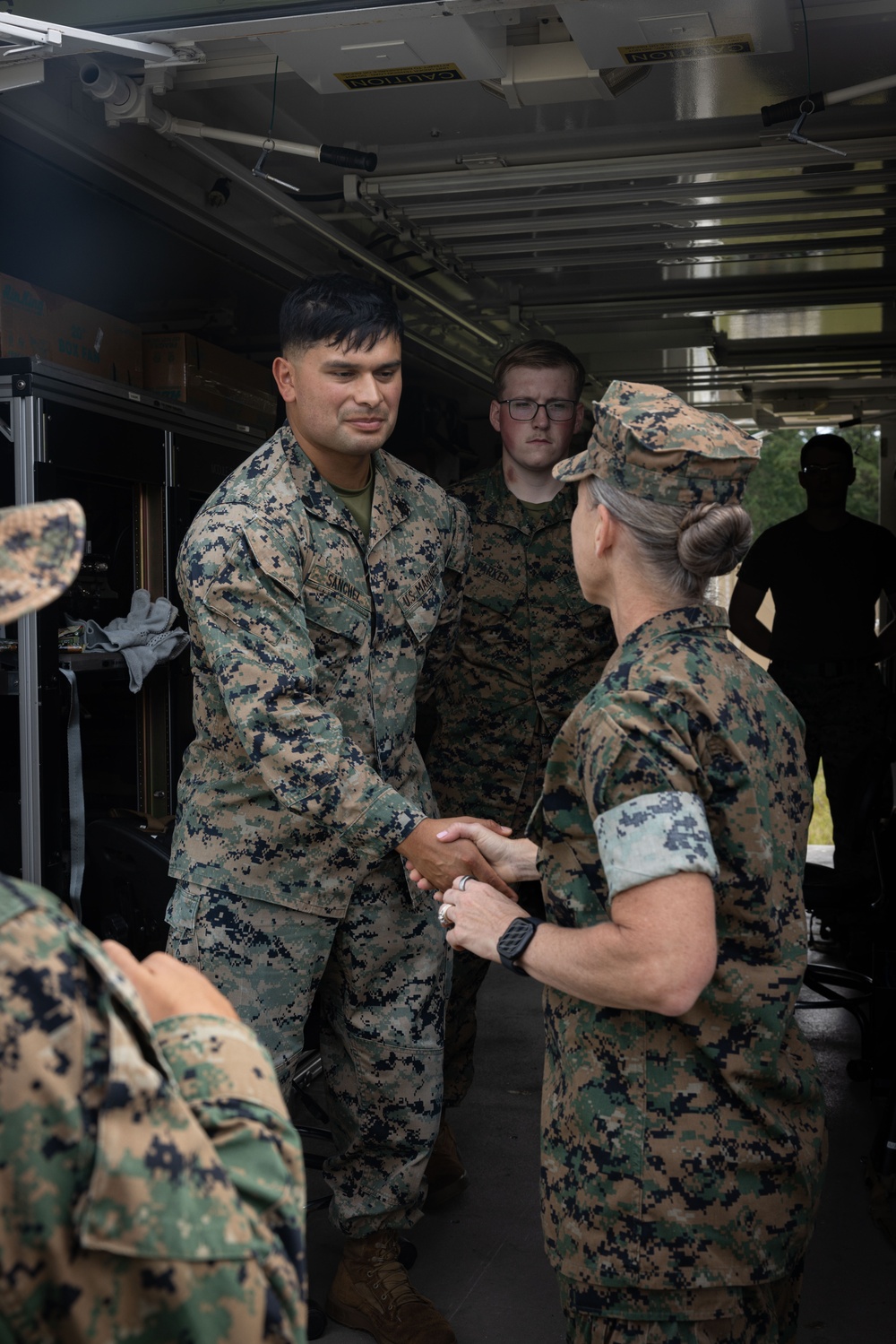 2nd MLG Commanding General recognizes Marines during 2nd Combat Readiness Regiment Field Exercise