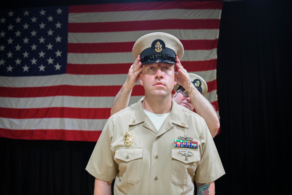 NSA Bahrain Pins 16 New Chief Petty Officers