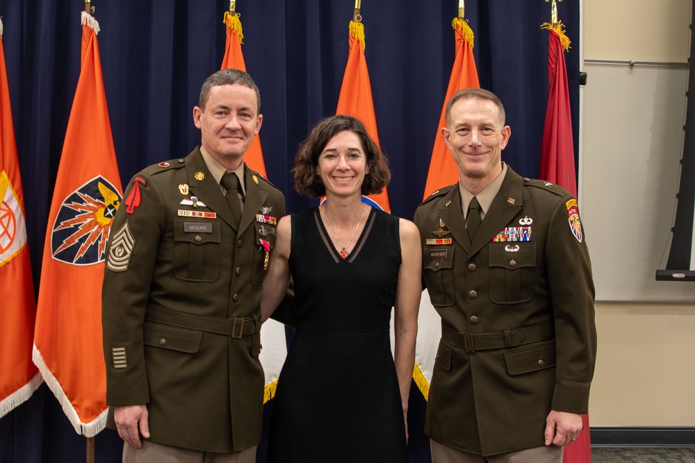 7th Signal Command (Theater) Change of Responsibility, Defense Information School, Ft. Meade, MD, Feb. 27, 2025.