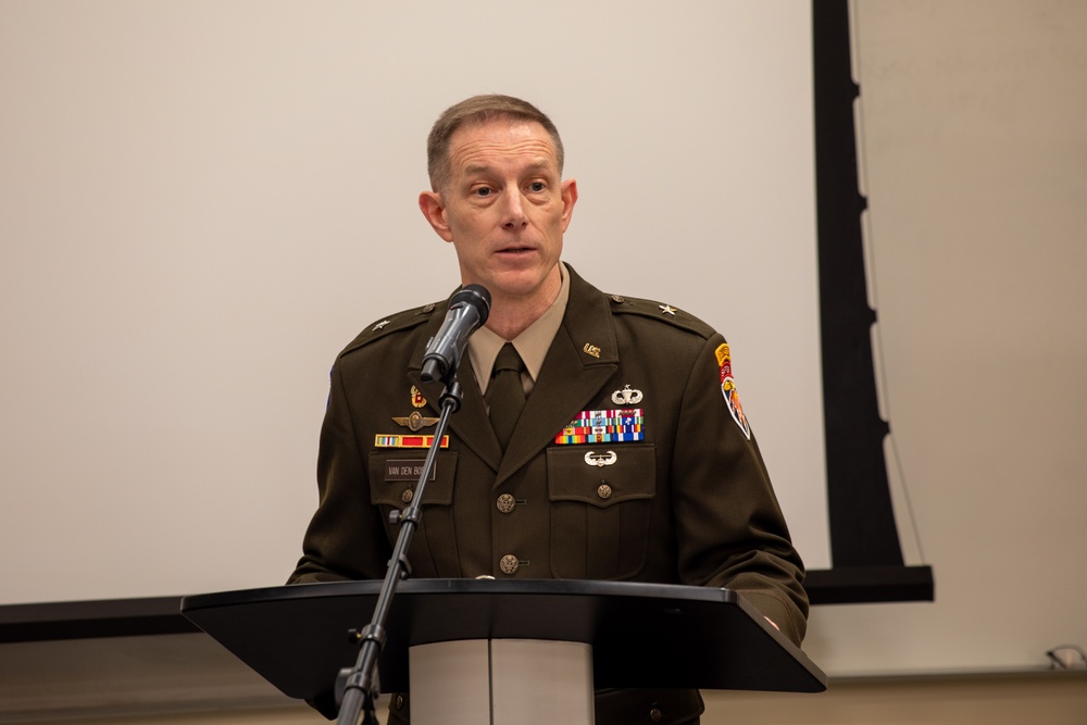 7th Signal Command (Theater) Change of Responsibility, Defense Information School, Ft. Meade, MD, Feb. 27, 2025.