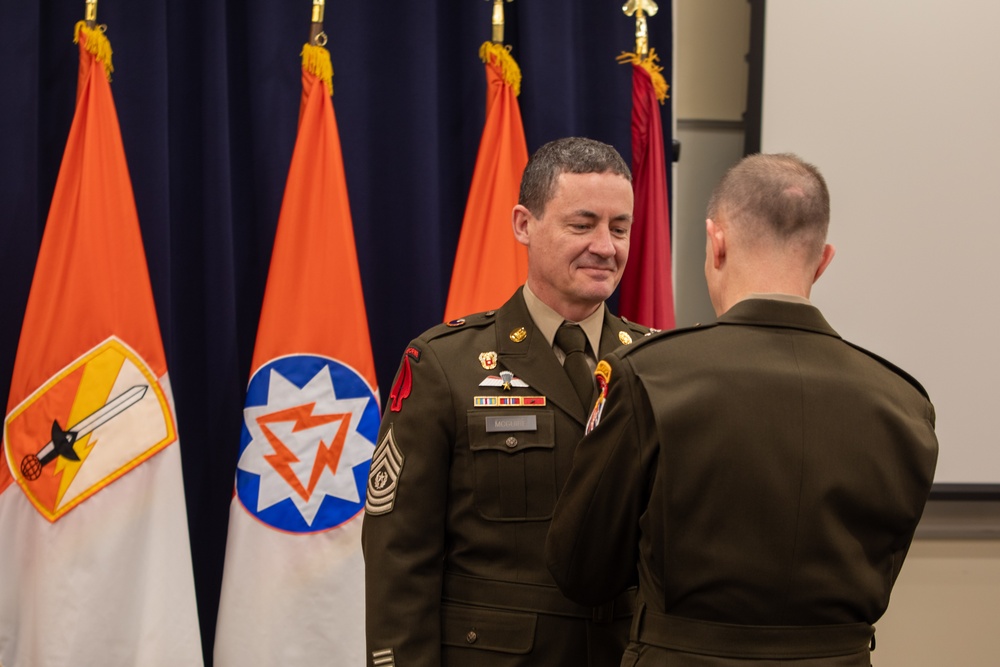 7th Signal Command (Theater) Change of Responsibility, Defense Information School, Ft. Meade, MD, Feb. 27, 2025.