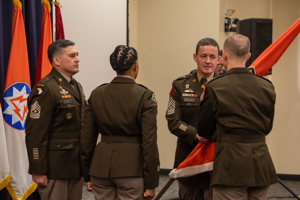 7th Signal Command (Theater) Change of Responsibility, Defense Information School, Ft. Meade, MD, Feb. 27, 2025.