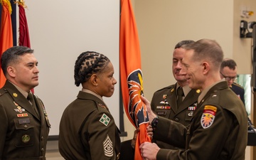 7th Signal Command (Theater) Change of Responsibility, Defense Information School, Ft. Meade, MD, Feb. 27, 2025.