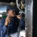 USS Curtis Wilbur (DDG 54) Sailor Conducts Boatswain's Pipe Call