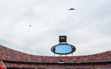 B-2 Spirit performs flyover for Kansas City Chiefs home opener