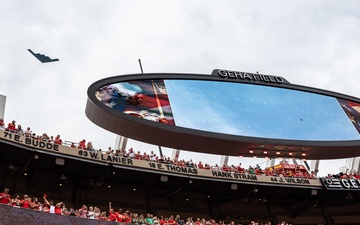 B-2 Spirit performs flyover for Kansas City Chiefs home opener