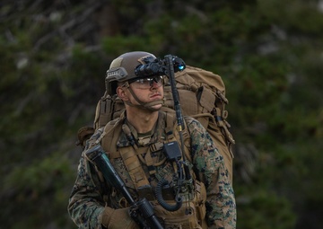 1st Bn., 5th Marines conduct night hike during MTX 4-25