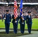Creech Honor Guard presents colors on Monday Night Football
