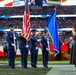 Creech Honor Guard presents colors on Monday Night Football