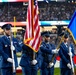 Creech Honor Guard presents colors on Monday Night Football