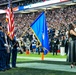 Creech Honor Guard presents colors on Monday Night Football
