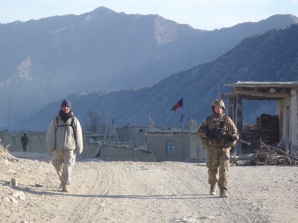 Staff Sgt. Peckham with interpreter