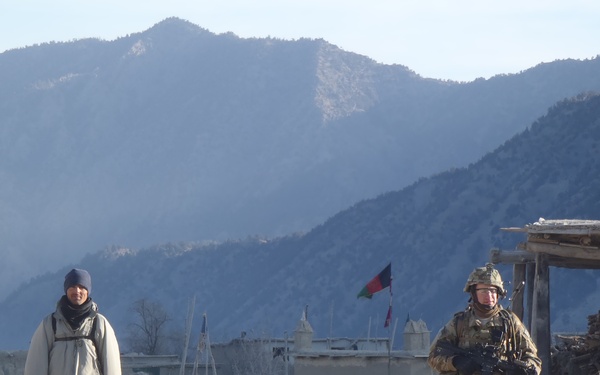 Staff Sgt. Peckham with interpreter
