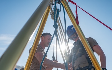 Gowen Fire conducts confined space rescue training