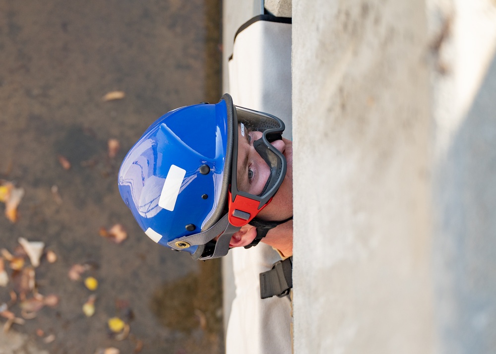 Gowen Fire conducts confined space rescue training