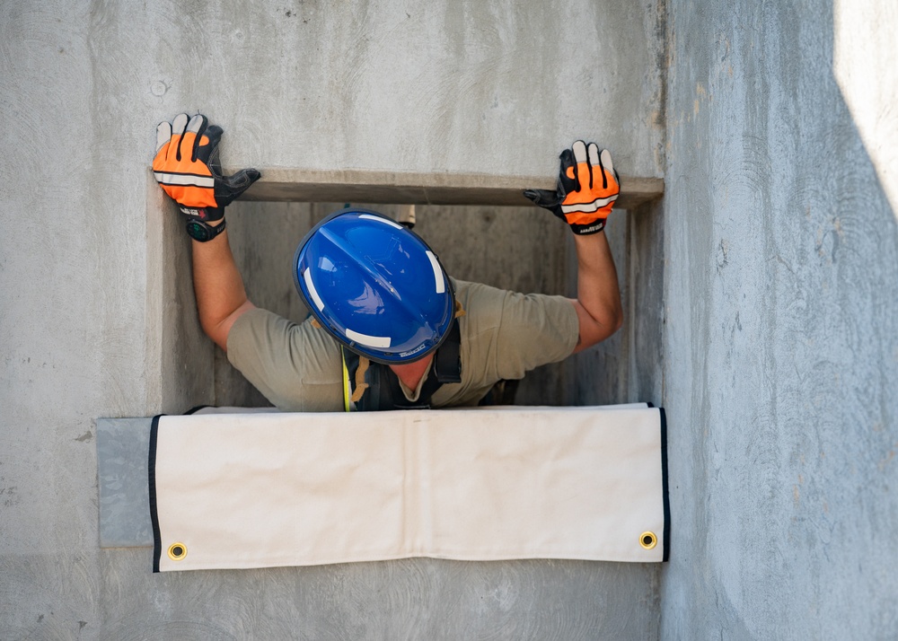 Gowen Fire conducts confined space rescue training
