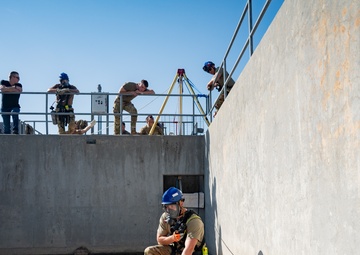Gowen Fire conducts confined space rescue training