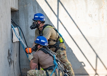 Gowen Fire conducts confined space rescue training