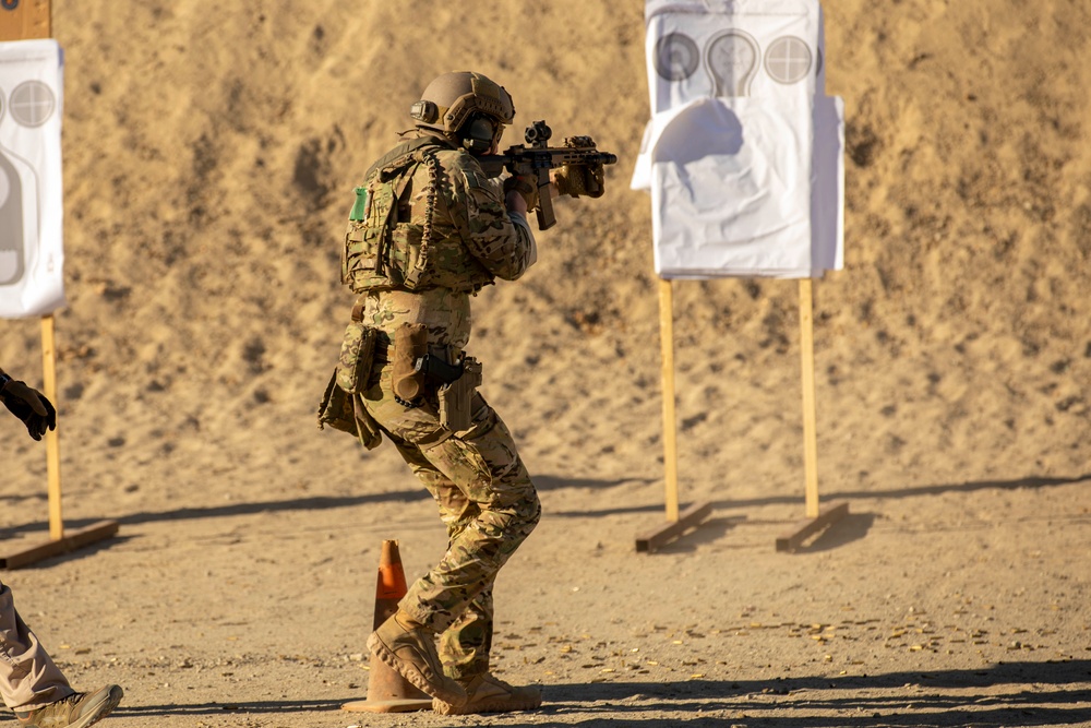 U.S. Coast Guard Law Enforcement Detachment members conduct live-fire training