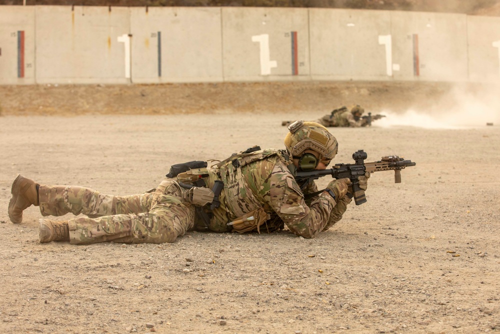 U.S. Coast Guard Law Enforcement Detachment members conduct live-fire training