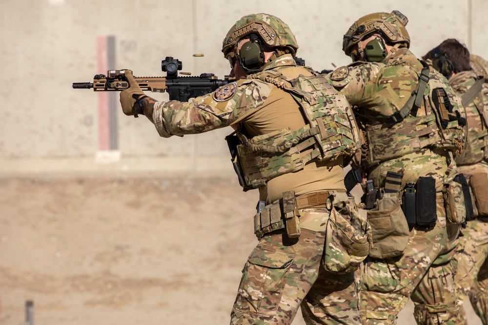 U.S. Coast Guard Law Enforcement Detachment members conduct live-fire training