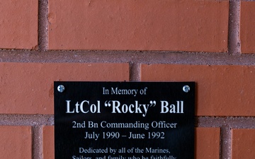 Lt. Col. Edward &quot;Rocky&quot; Ball Bench Dedication