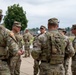 U.S. Army Maj. Gen. Thomas Friloux visits with Soldiers while they provide a presence patrol at the National Mall