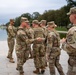 U.S. Army Maj. Gen. Thomas Friloux visits with Soldiers while they provide a presence patrol at the National Mall