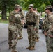 U.S. Army Maj. Gen. Thomas Friloux visits with Soldiers while they provide a presence patrol at the National Mall