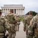 U.S. Army Maj. Gen. Thomas Friloux visits with Soldiers while they provide a presence patrol at the National Mall