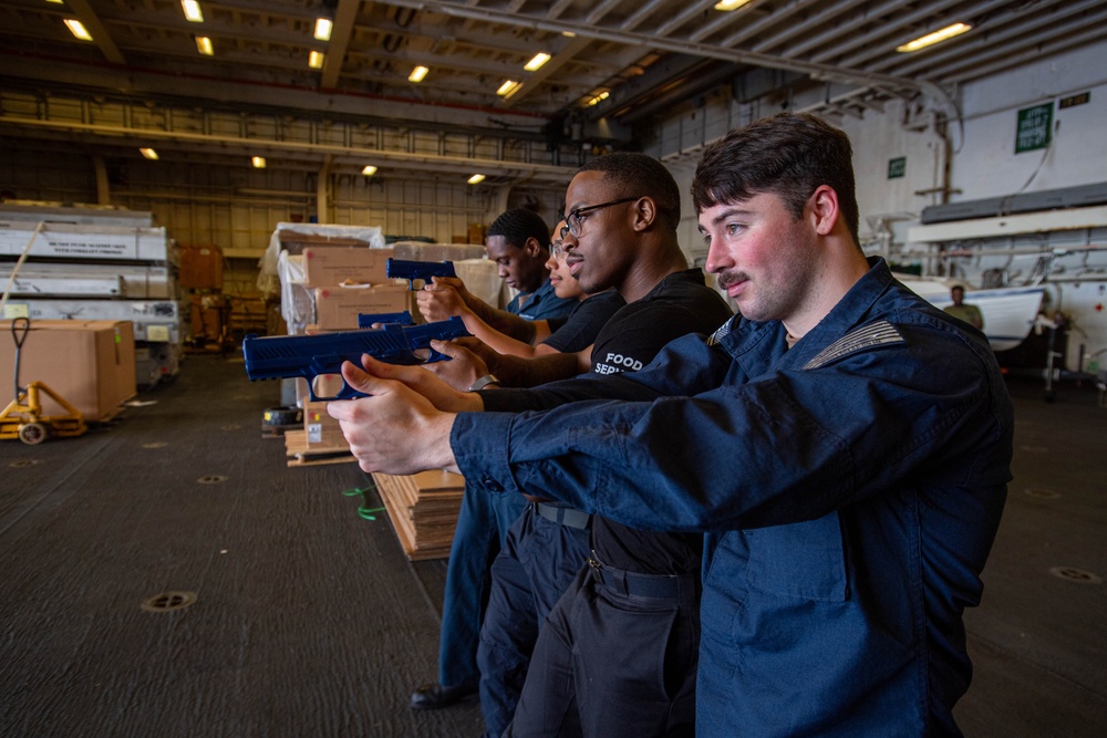 USS America (LHA 6) Conducts Between the Lifelines Training