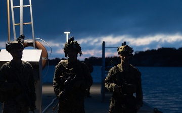 U.S. Marines, Swedish forces conduct night raid training