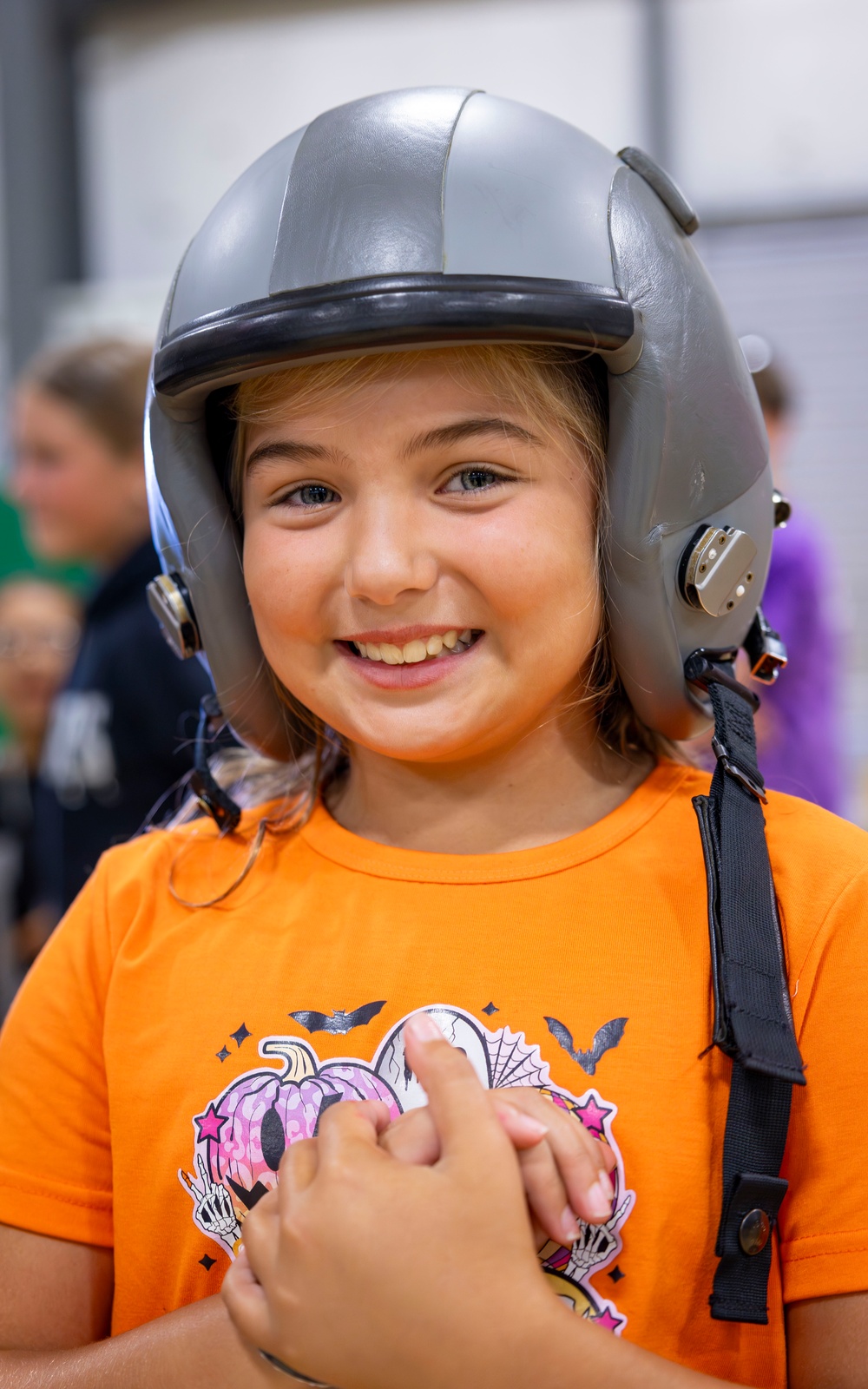 Future Aviators Try on Pilot Gear During F-22 Team Visit at Wallkill Boys &amp; Girls Club