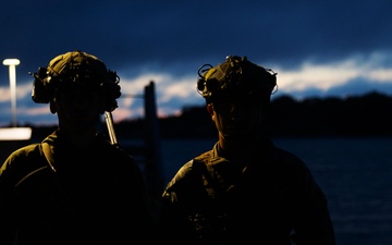 U.S. Marines, Swedish forces conduct night raid training
