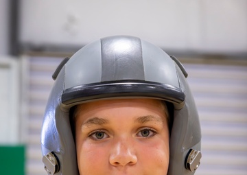 Future Aviators Try on Pilot Gear During F-22 Team Visit at Wallkill Boys &amp; Girls Club