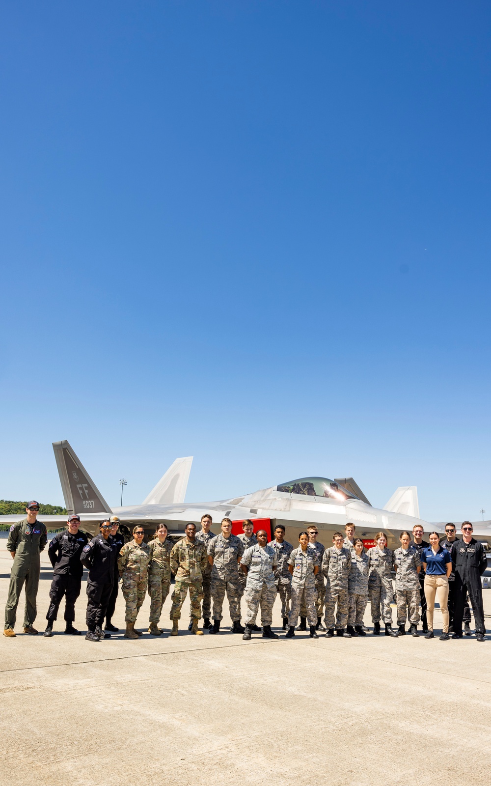 Civil Air Patrol Cadets Get an Up-Close Look at F-22 Raptor