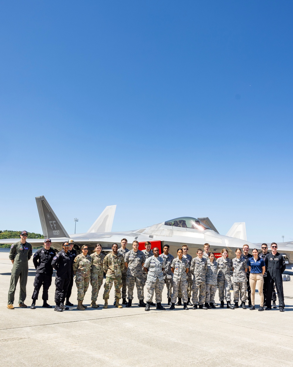 Civil Air Patrol Cadets Get an Up-Close Look at F-22 Raptor