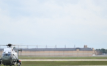 President Trump departs Joint Base Andrews for state visit to Britain