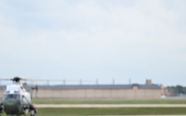 President Trump departs Joint Base Andrews for state visit to Britain