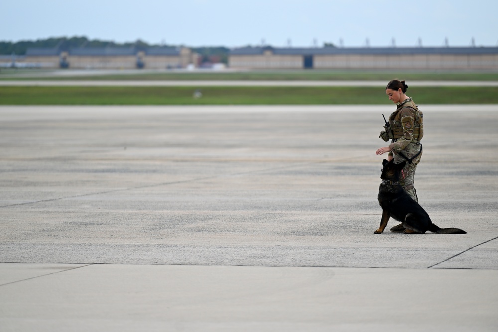 President Trump departs Joint Base Andrews for state visit to Britain