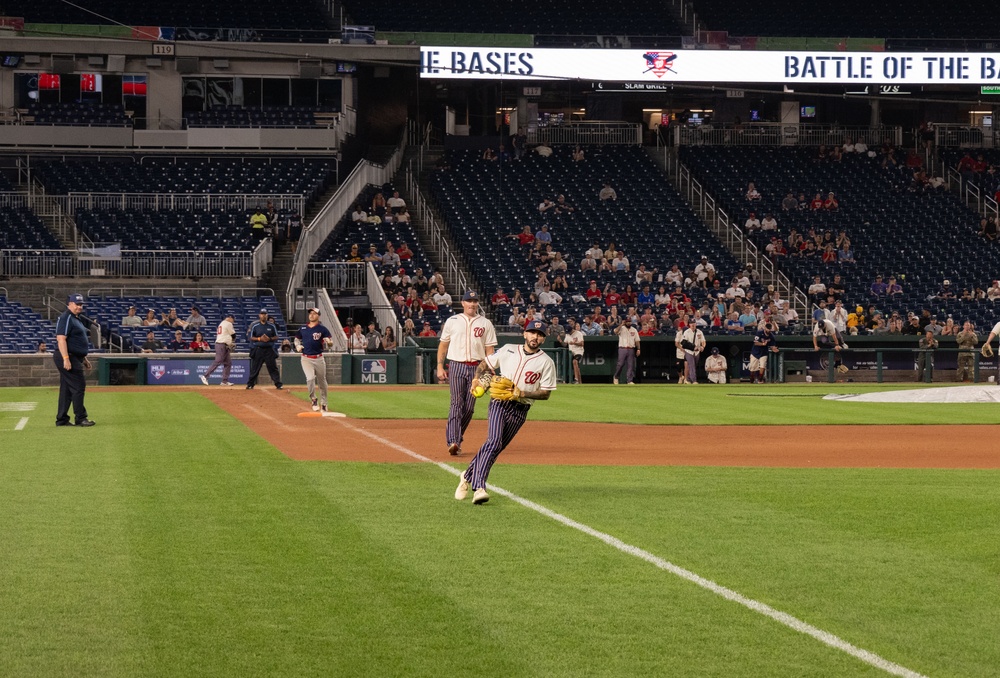 Andrews competes in the 2025 Battle of the Bases Championship Game