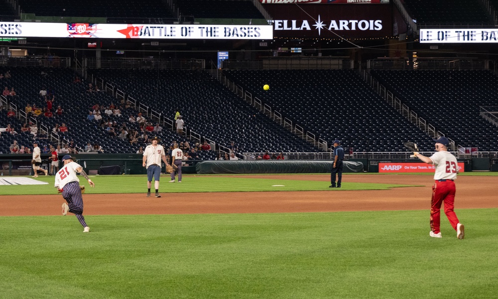 Andrews competes in the 2025 Battle of the Bases Championship Game