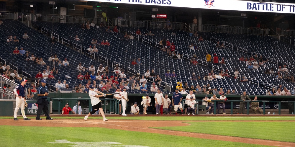 Andrews competes in the 2025 Battle of the Bases Championship Game