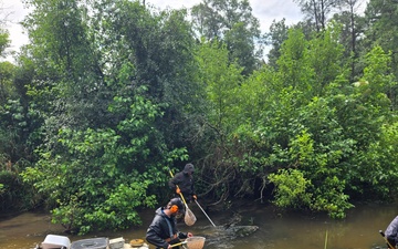 Fort McCoy partners with WDNR to restock mottled sculpin in local trout stream