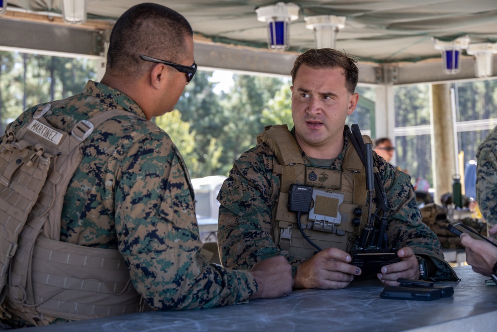 U.S. Marines with Advanced Infantry Training Battalion perform a kinetic first-person view drone range