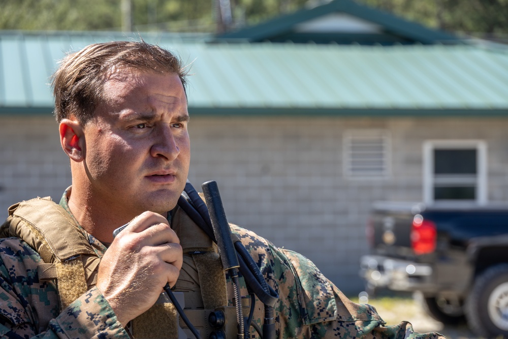 U.S. Marines with Advanced Infantry Training Battalion perform a kinetic first-person view drone range